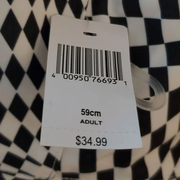 Disney Alice in Wonderland Rabbit Black & White Checkered Sherpa Bucket Hat - Picture 6 of 11